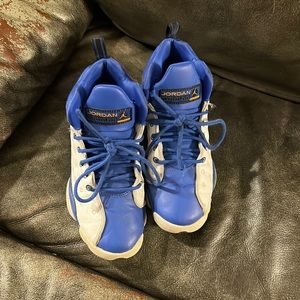 Boys Blue And White Jordans.